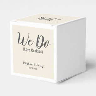 Caja Para Regalos Elegante Burlap We Do Love Cookies Personalizado