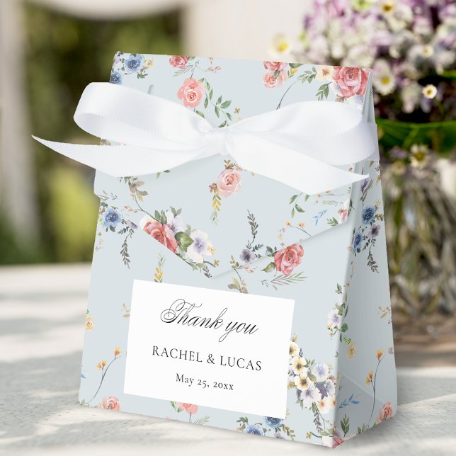 Caja Para Regalos Elegante caligrafía floral del Pastel Boho (Subido por el creador)