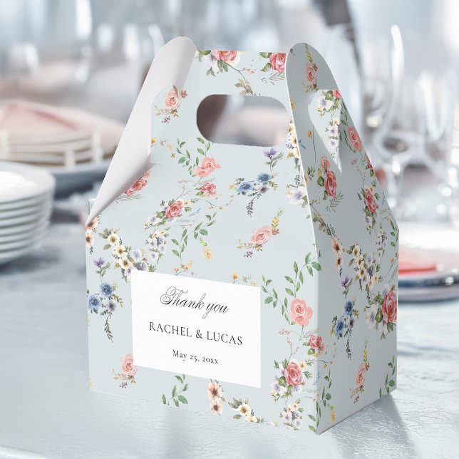 Caja Para Regalos Elegante caligrafía floral del Pastel Boho (Subido por el creador)