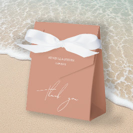 Caja Para Regalos Elegante caligrafía romántica de terracota coral