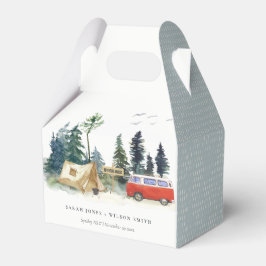 Caja Para Regalos Elegante Camping Watercolor Pine Forest Boda