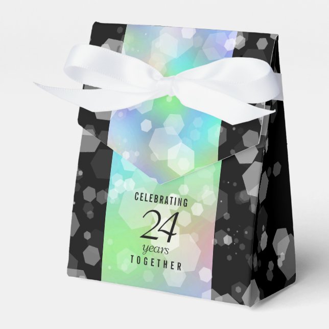Caja Para Regalos Elegante celebración del 24° Aniversario del Boda  (Front Side)