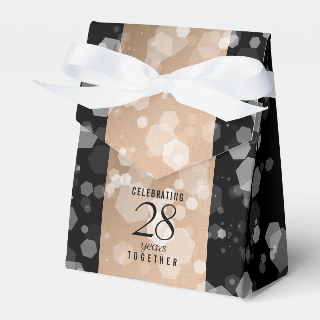 Caja Para Regalos Elegante celebración del 28º Aniversario del Boda  (Front Side)