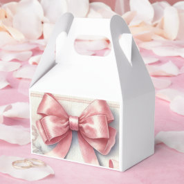 Caja Para Regalos Elegante Chica Baby Shower Coquette Pink Bow