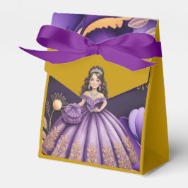 Caja Para Regalos Elegante Chica de Quinceañera Púrpura