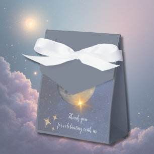 Caja Para Regalos elegante cielo de galaxia azul de boda