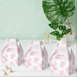 Caja Para Regalos Elegante color de agua con flores de cerezo pintad