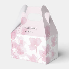 Caja Para Regalos Elegante color de agua con flores de cerezo pintad