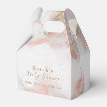 Elegante color de agua rosa verde Agate Baby Showe