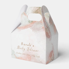 Caja Para Regalos Elegante color de agua rosa verde Agate Baby Showe