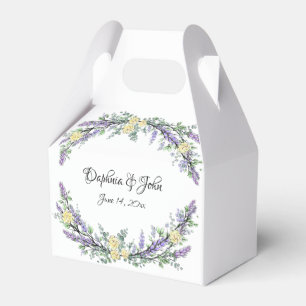 Caja Para Regalos Elegante color de agua rosas amarillas verde lavan