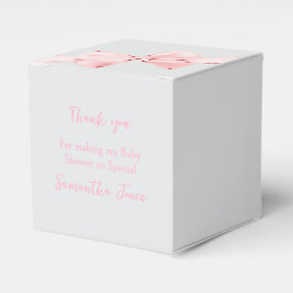 Caja Para Regalos Elegante Coquette Rosa Bow Chica Baby Shower