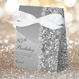 Caja Para Regalos Elegante Cumpleaños 85 de Plata