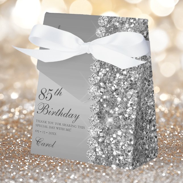 Caja Para Regalos Elegante Cumpleaños 85 de Plata (Subido por el creador)
