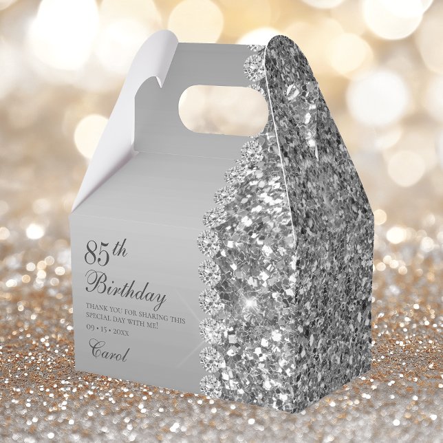 Caja Para Regalos Elegante Cumpleaños 85 de Plata (Subido por el creador)