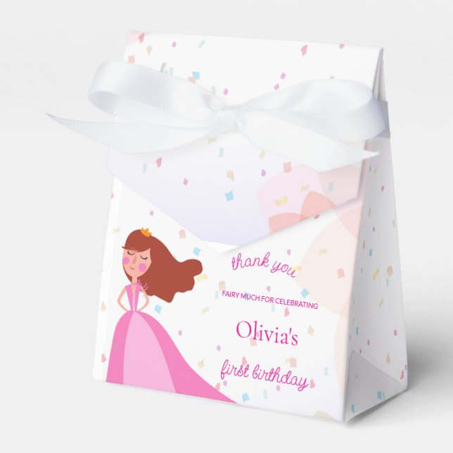 Caja Para Regalos Elegante cumpleaños de princesa de Disney (Front Side)