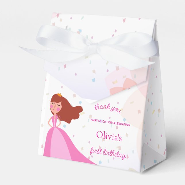 Caja Para Regalos Elegante cumpleaños de princesa de Disney (Front Side)