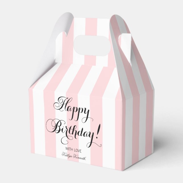 Caja Para Regalos Elegante cumpleaños feliz (Front Side)