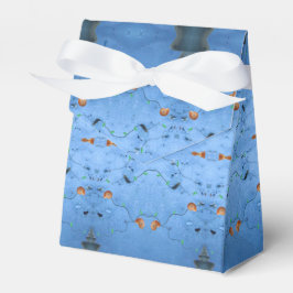 Caja Para Regalos Elegante de inspiración oceánica asiática azul