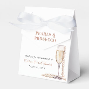 Caja Para Regalos Elegante Desayuno de Boda con Perlas y Prosecco