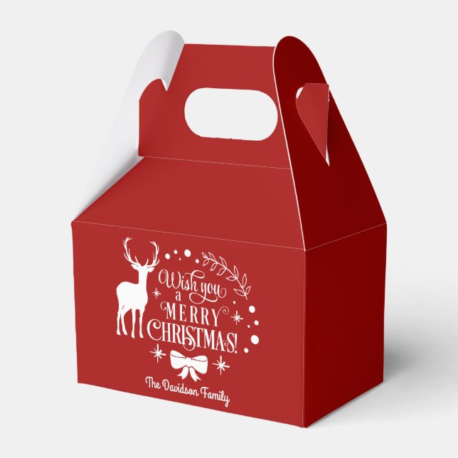 Caja Para Regalos Elegante Deséenle Un Merecido Monograma NAVIDAD (Front Side)