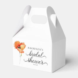 Caja Para Regalos Elegante Despedida de Soltera con Amapolas Doradas