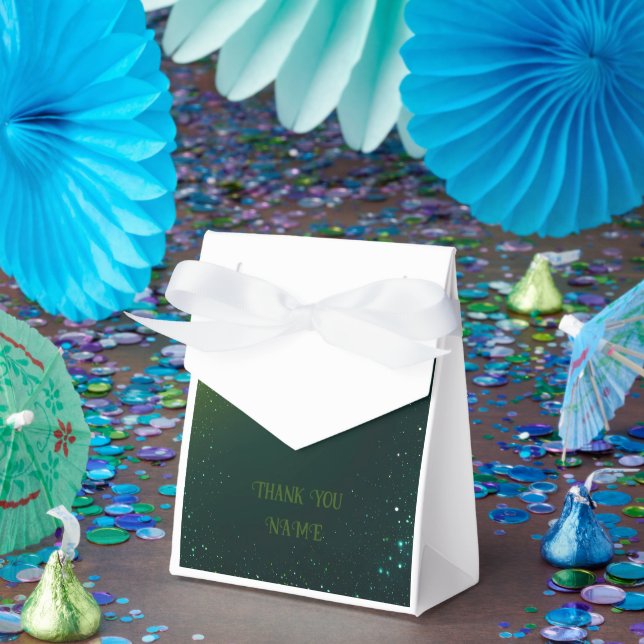 Caja Para Regalos Elegante diseño de espuma verde para invitados de  (Fiesta)