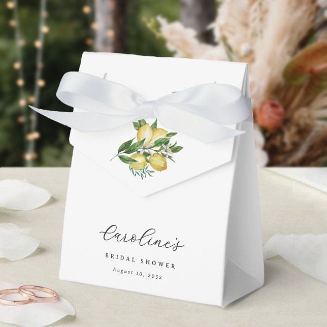 Caja Para Regalos Elegante Ducha Bridal Citrus Lemon (Subido por el creador)