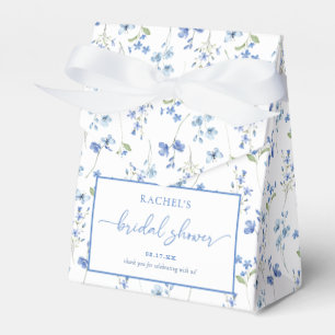 Caja Para Regalos Elegante ducha de flores salvajes azul turquesa