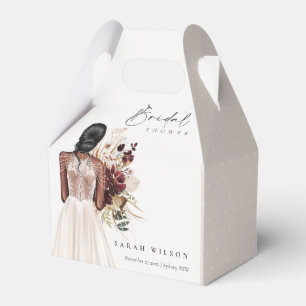 Caja Para Regalos Elegante ducha de novia con traje de Boda blanco B