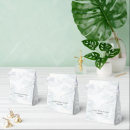 Caja Para Regalos Elegante Ducha de Novia de Pino Blanco de Invierno