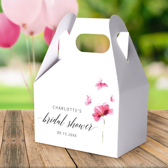 Caja Para Regalos Elegante ducha de novia floral rosa (Subido por el creador)