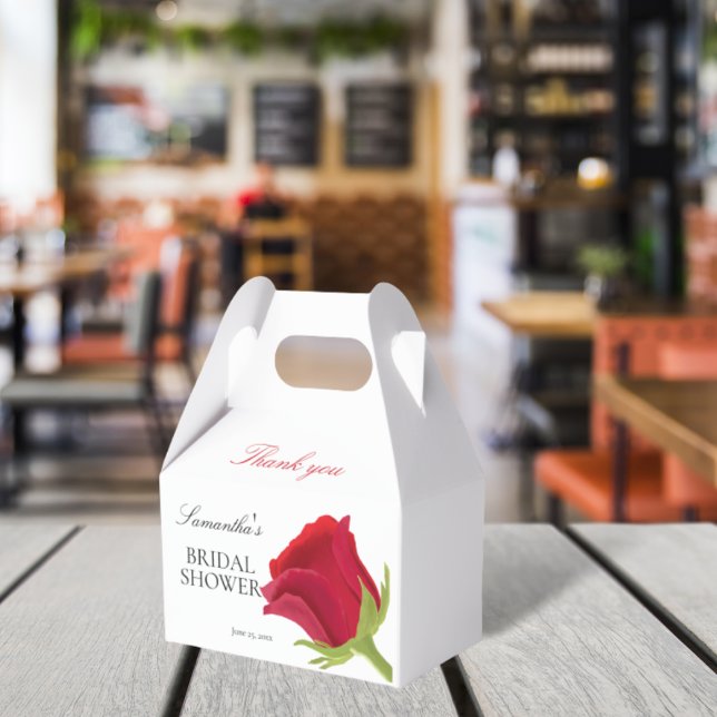 Caja Para Regalos Elegante ducha de novia rosa roja (Subido por el creador)