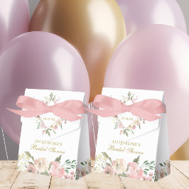 Caja Para Regalos Elegante ducha de novias floral con peones de oro