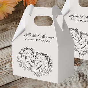 Caja Para Regalos Elegante ducha de novias rústica de caballos occid