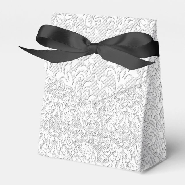 Caja Para Regalos Elegante encaje blanco (Front Side)