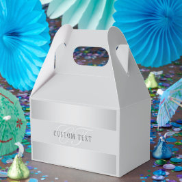 Caja Para Regalos Elegante escritura de monograma editable | Gris