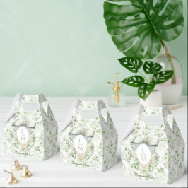 Caja Para Regalos Elegante Escudo con Sage Green Bow | BODA