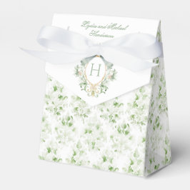 Caja Para Regalos Elegante Escudo con Sage Green Bow | BODA