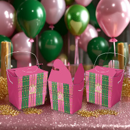 Caja Para Regalos Elegante Escudo de oro rosa y verde pastel