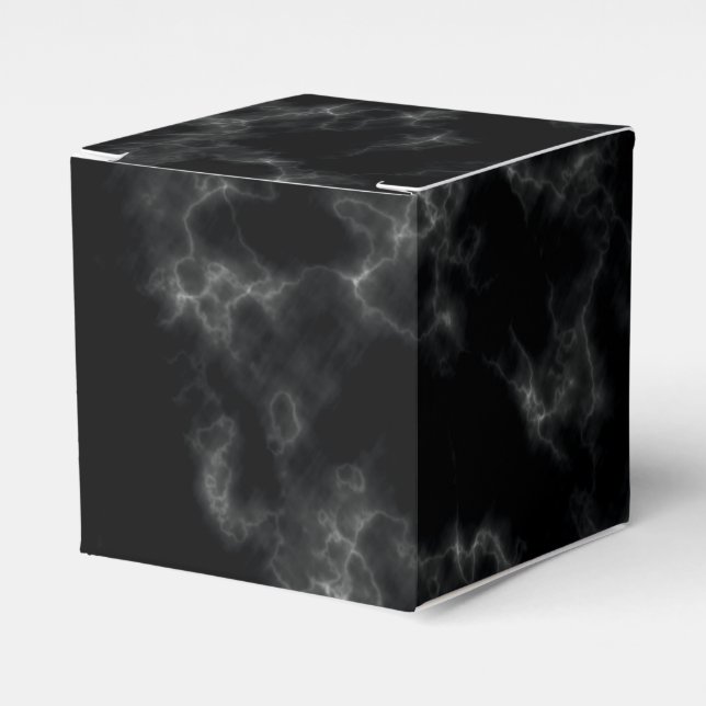 Caja Para Regalos Elegante estilo Mármol - negro (Costado Anverso)