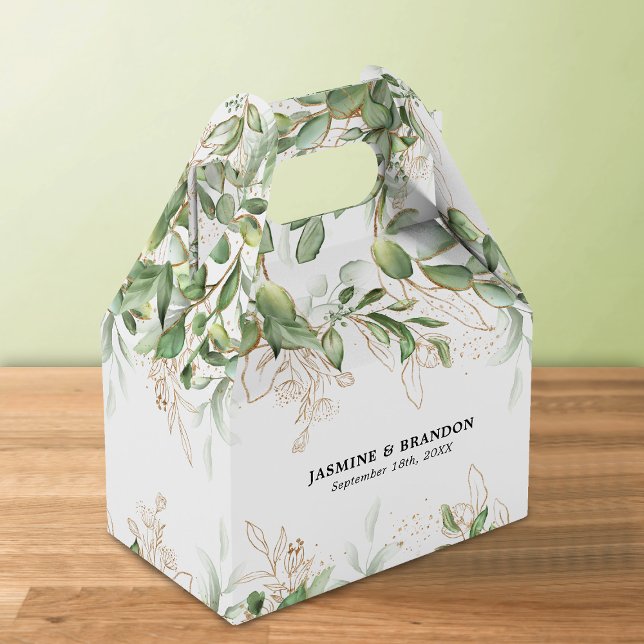 Caja Para Regalos Elegante Eucalyptus Greenery Wedding Favor Box (Subido por el creador)