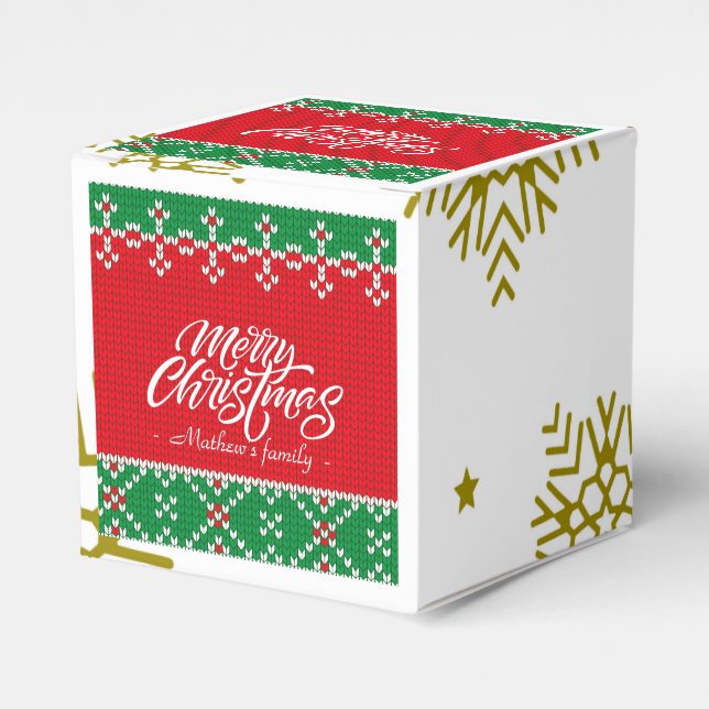 CAJA PARA REGALOS ELEGANTE FAMILIA PERSONALIZADA FAMILIA ROJO FERRY  (Costado Anverso)