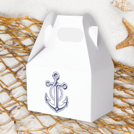 Caja Para Regalos Elegante fiesta de boda de la Marina Náutica Azul