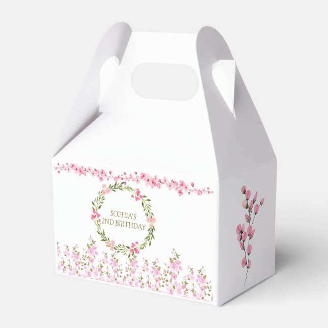 Caja Para Regalos Elegante fiesta de cumpleaños floral