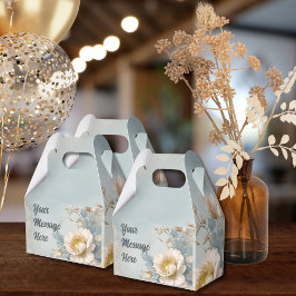 Caja Para Regalos Elegante fiesta de cumpleaños floral azul