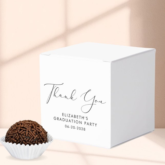 Caja Para Regalos Elegante fiesta de graduación de guiones gracias (Subido por el creador)