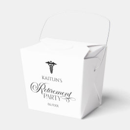 Caja Para Regalos Elegante Fiesta de Jubilación de Caduceus Médico