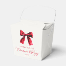 Elegante Fiesta de Navidades Red Coquette Bow