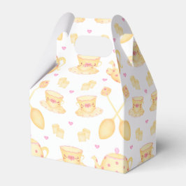 Caja Para Regalos Elegante Fiesta de té color rosa y oro